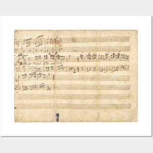 Mozart | Original manuscript | First musical composition | 3 of 4 Posters and Art